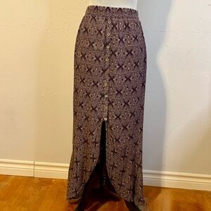 Le Lis High Low Skirt in Purple Pattern